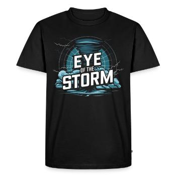Découvrez le monde fascinant de la chasse aux tornades - T-shirt Premium bio Homme - noir - Devant - Nico (187cm)
