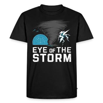 Découvrez le monde fascinant de la chasse aux tornades - T-shirt Premium bio Homme - noir - Devant - Nico (187cm)