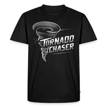 Découvrez le monde fascinant de la chasse aux tornades - T-shirt Premium bio Homme - noir - Devant - Nico (187cm)