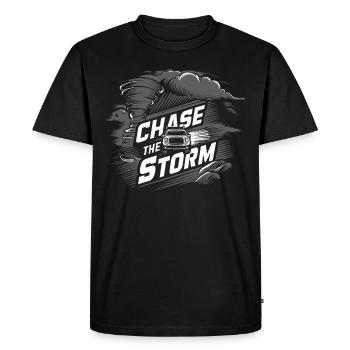 Découvrez le monde fascinant de la chasse aux tornades - T-shirt Premium bio Homme - noir - Devant - Nico (187cm)
