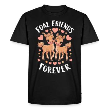 Amoureux des chevaux, soins aux poulains, équitation, passion - T-shirt Premium bio Homme - noir - Devant - Nico (187cm)