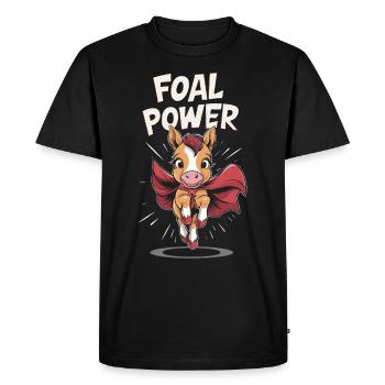 Amoureux des chevaux, soins aux poulains, équitation, passion - T-shirt Premium bio Homme - noir - Devant - Nico (187cm)