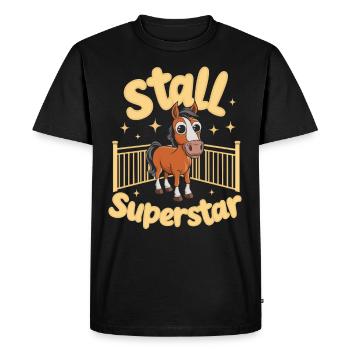 Funny horse motifs for horse lovers and - Men's Premium Organic T-Shirt - black - Front - Nico (187cm)