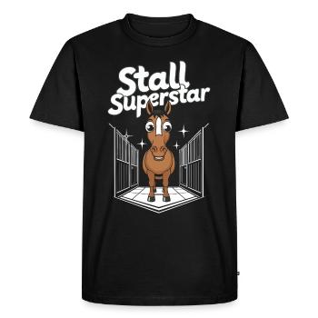 Funny horse motifs for horse lovers and - Men's Premium Organic T-Shirt - black - Front - Nico (187cm)