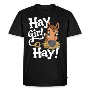 Funny horse motifs for horse lovers and - Men's Premium Organic T-Shirt - black - Front - Nico (187cm)