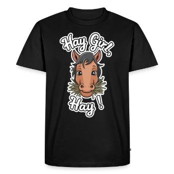 Funny horse motifs for horse lovers and - Men's Premium Organic T-Shirt - black - Front - Nico (187cm)
