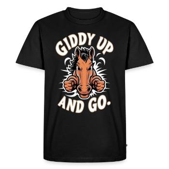 Funny horse motifs for horse lovers and - Men's Premium Organic T-Shirt - black - Front - Nico (187cm)