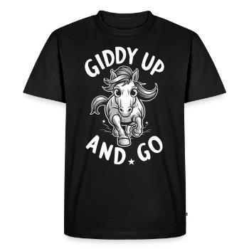 Funny horse motifs for horse lovers and - Men's Premium Organic T-Shirt - black - Front - Nico (187cm)