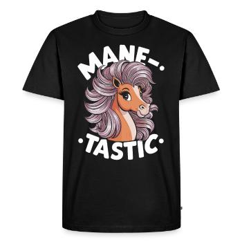 Funny horse motifs for horse lovers and - Men's Premium Organic T-Shirt - black - Front - Nico (187cm)