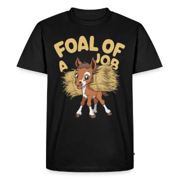 Funny horse motifs for horse lovers and - Men's Premium Organic T-Shirt - black - Front - Nico (187cm)