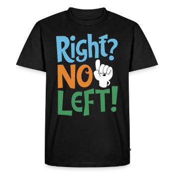 Linkshänder Lefty Left-hander Leftie Buddy - Men's Premium Organic T-Shirt - black - Front - Nico (187cm)