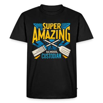 School administrators School staff Caretakers - Men's Premium Organic T-Shirt - black - Front - Nico (187cm)