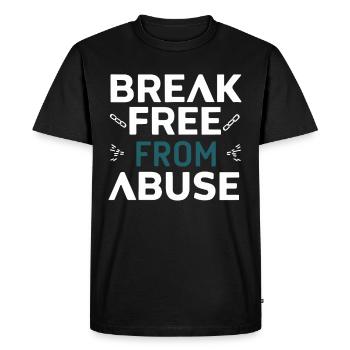 Sensibilisation à la violence domestique - T-shirt Premium bio Homme - noir - Devant - Nico (187cm)