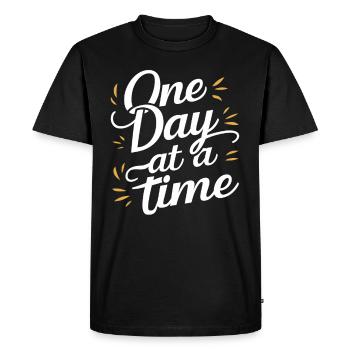 Rétablissement de la dépendance à l’alcool Sobriété AA - T-shirt Premium bio Homme - noir - Devant - Nico (187cm)