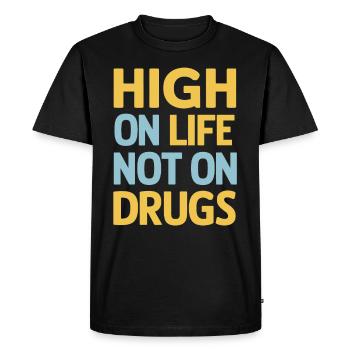 Rétablissement de la dépendance à l’alcool Sobriété AA - T-shirt Premium bio Homme - noir - Devant - Nico (187cm)