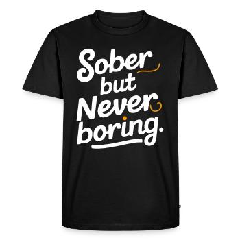 Rétablissement de la dépendance à l’alcool Sobriété AA - T-shirt Premium bio Homme - noir - Devant - Nico (187cm)