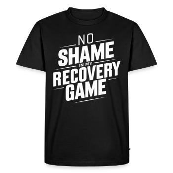 Rétablissement de la dépendance à l’alcool Sobriété AA - T-shirt Premium bio Homme - noir - Devant - Nico (187cm)
