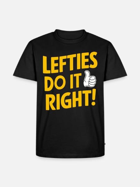 Linkshänder Lefty Left-hander Leftie Buddy - Men's Premium Organic T-Shirt - black