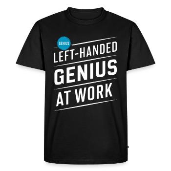Linkshänder Lefty Left-hander Leftie Buddy - Men's Premium Organic T-Shirt - black - Front - Nico (187cm)