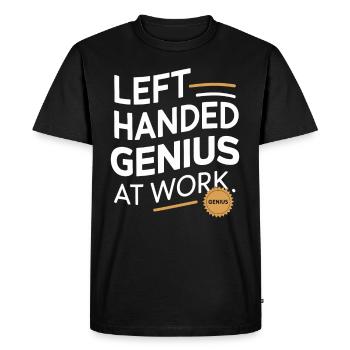 Linkshänder Lefty Left-hander Leftie Buddy - Men's Premium Organic T-Shirt - black - Front - Nico (187cm)