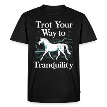 Healing through equine therapy and therapeutic - Men's Premium Organic T-Shirt - black - Front - Nico (187cm)