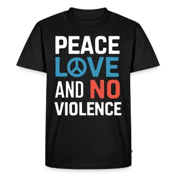Raising awareness of domestic violence - Men's Premium Organic T-Shirt - black - Front - Nico (187cm)