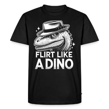 La culture des rizières avec l’art des dinosaures et le T-Rex - T-shirt Premium bio Homme - noir - Devant - Nico (187cm)
