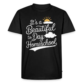 Homeschool Mom Dad Family Life Community Journey - Men's Premium Organic T-Shirt - black - Front - Nico (187cm)