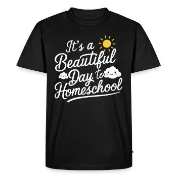 Homeschool Mom Dad Family Life Community Journey - Men's Premium Organic T-Shirt - black - Front - Nico (187cm)