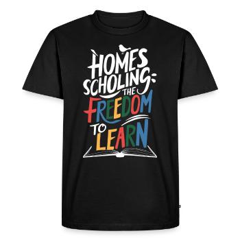 Homeschool Mom Dad Family Life Community Journey - Men's Premium Organic T-Shirt - black - Front - Nico (187cm)