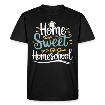 Homeschool Mom Dad Family Life Community Journey - Men's Premium Organic T-Shirt - black - Front - Nico (187cm)