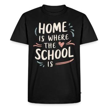 Homeschool Mom Dad Family Life Community Journey - Men's Premium Organic T-Shirt - black - Front - Nico (187cm)