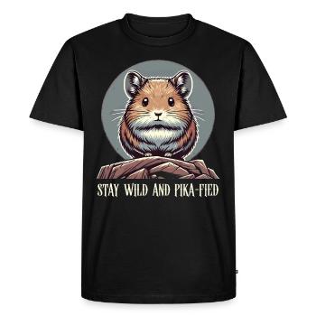 Design américain Pika Lover pour Pika - T-shirt Premium bio Homme - noir - Devant - Nico (187cm)