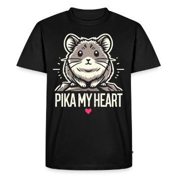 Design américain Pika Lover pour Pika - T-shirt Premium bio Homme - noir - Devant - Nico (187cm)