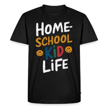 Homeschool Mom Dad Family Life Community Journey - Men's Premium Organic T-Shirt - black - Front - Nico (187cm)