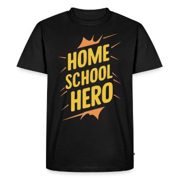 Homeschool Mom Dad Family Life Community Journey - Men's Premium Organic T-Shirt - black - Front - Nico (187cm)