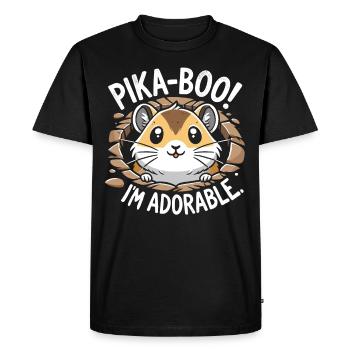 Design américain Pika Lover pour Pika - T-shirt Premium bio Homme - noir - Devant - Nico (187cm)