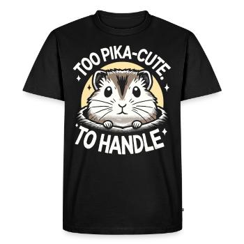 Design américain Pika Lover pour Pika - T-shirt Premium bio Homme - noir - Devant - Nico (187cm)