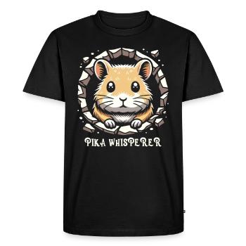 Design américain Pika Lover pour Pika - T-shirt Premium bio Homme - noir - Devant - Nico (187cm)