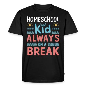 Homeschool Mom Dad Family Life Community Journey - Men's Premium Organic T-Shirt - black - Front - Nico (187cm)