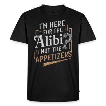 Murder Mystery Dinner Outfit, Party, Crime Scene - Men's Premium Organic T-Shirt - black - Front - Nico (187cm)
