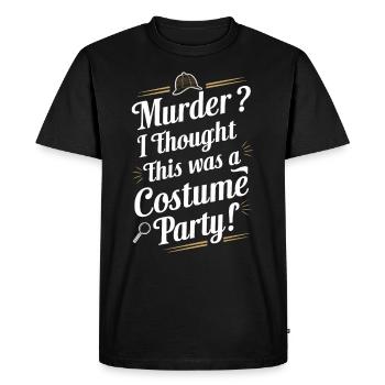 Krimi-dinner-outfit, Party, Tatort - Männer Premium Bio T-Shirt - Schwarz - Vorne - Nico (187cm)