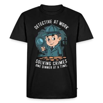 Murder Mystery Dinner Outfit, Party, Crime Scene - Men's Premium Organic T-Shirt - black - Front - Nico (187cm)