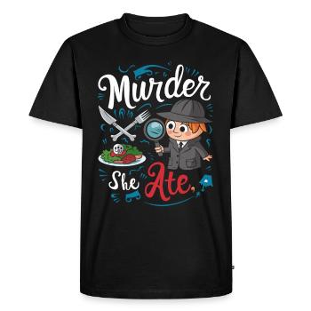 Murder Mystery Dinner Outfit, Party, Crime Scene - Men's Premium Organic T-Shirt - black - Front - Nico (187cm)