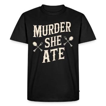 Murder Mystery Dinner Outfit, Party, Crime Scene - Men's Premium Organic T-Shirt - black - Front - Nico (187cm)