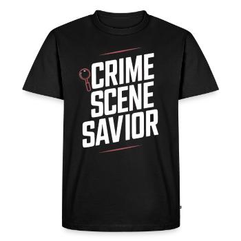 Murder Mystery Dinner Outfit, Party, Crime Scene - Men's Premium Organic T-Shirt - black - Front - Nico (187cm)