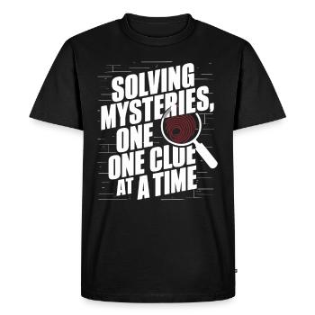 Murder Mystery Dinner Outfit, Party, Crime Scene - Men's Premium Organic T-Shirt - black - Front - Nico (187cm)