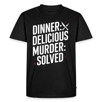 Murder Mystery Dinner Outfit, Party, Crime Scene - Men's Premium Organic T-Shirt - black - Front - Nico (187cm)