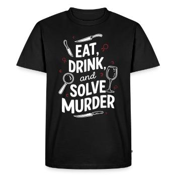 Murder Mystery Dinner Outfit, Party, Crime Scene - Men's Premium Organic T-Shirt - black - Front - Nico (187cm)