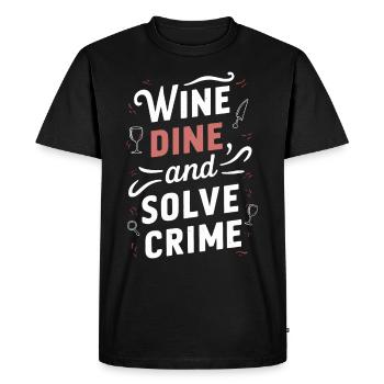 Murder Mystery Dinner Outfit, Party, Crime Scene - Men's Premium Organic T-Shirt - black - Front - Nico (187cm)
